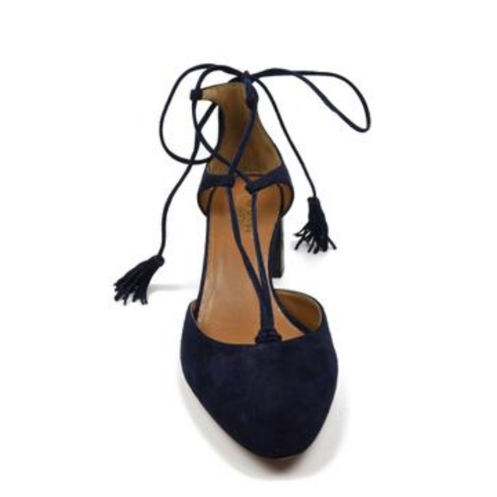 Aquazzura Boheme Tassel Pump Suede 50mm - Picture 3 of 7